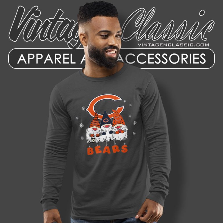 Chicago Bears Gnomes Christmas Long Sleeve Tee Chicago Bears Gnomes Christmas Long Sleeve Tee