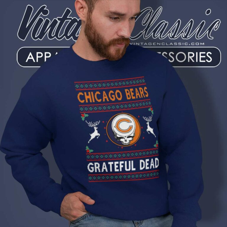 Chicago Bears Grateful Dead Christmas Steal Your Face Sweatshirt Chicago Bears Grateful Dead Christmas Steal Your Face Sweatshirt