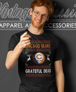 Chicago Bears Grateful Dead Christmas Steal Your Face T Shirt