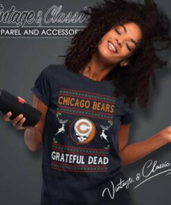 Chicago Bears Grateful Dead Christmas Steal Your Face Women TShirt