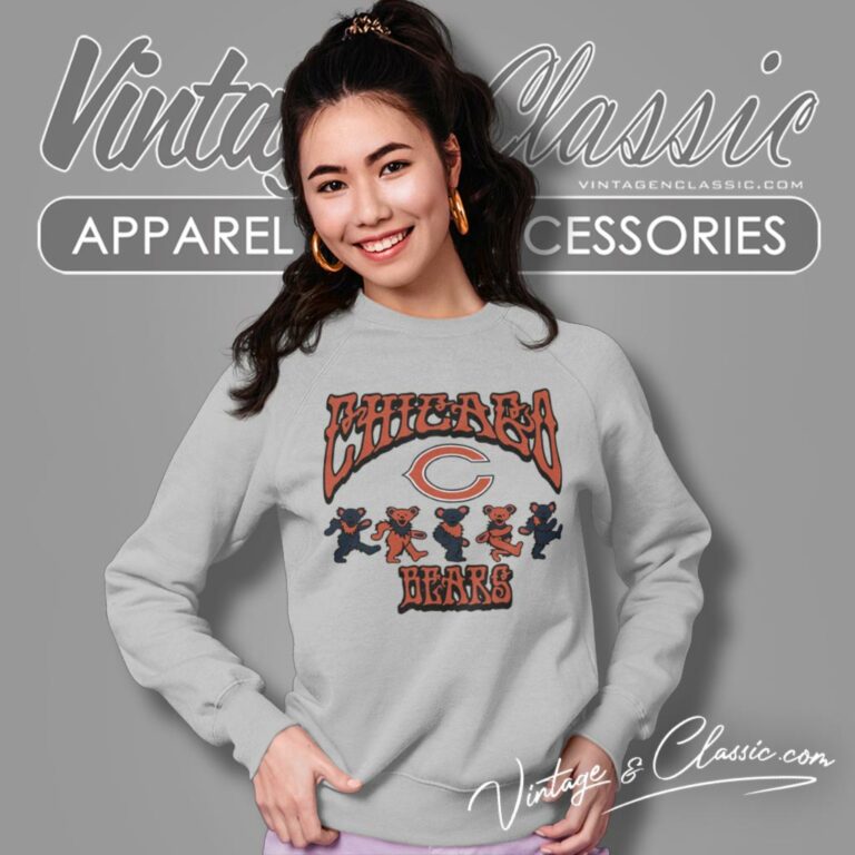 Chicago Bears Grateful Dead Dancing Bears Sweatshirt Chicago Bears Grateful Dead Dancing Bears Sweatshirt
