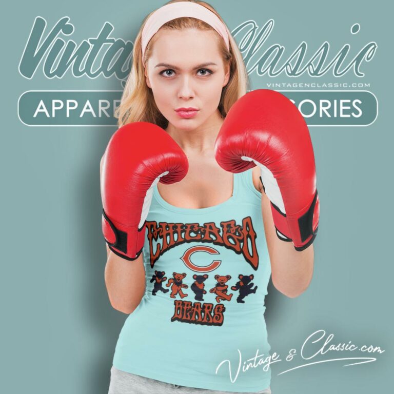 Chicago Bears Grateful Dead Dancing Bears Tank Top Racerback Chicago Bears Grateful Dead Dancing Bears Tank Top Racerback