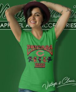 Chicago Bears Grateful Dead Dancing Bears V Neck TShirt
