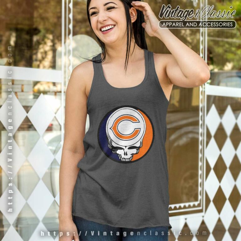 Chicago Bears Grateful Dead Steal Your Face Tank Top Racerback Chicago Bears Grateful Dead Steal Your Face Tank Top Racerback