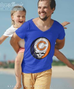 Chicago Bears Grateful Dead Steal Your Face V Neck TShirt