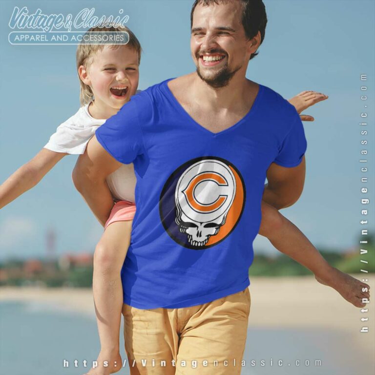 Chicago Bears Grateful Dead Steal Your Face V Neck TShirt Chicago Bears Grateful Dead Steal Your Face V Neck TShirt