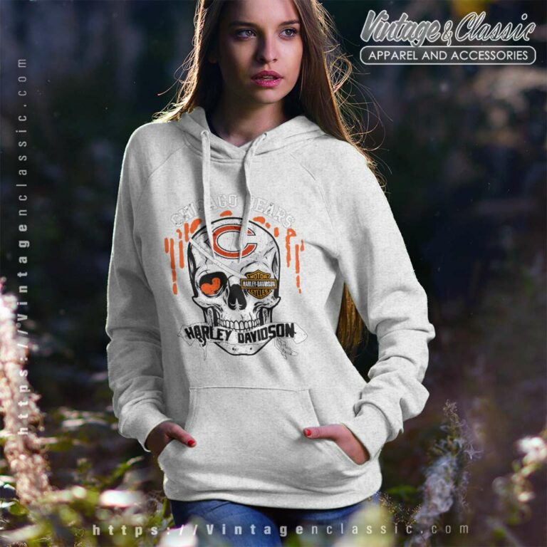 Chicago Bears Harley Daivsion Skull Hoodie Chicago Bears Harley Daivsion Skull Hoodie