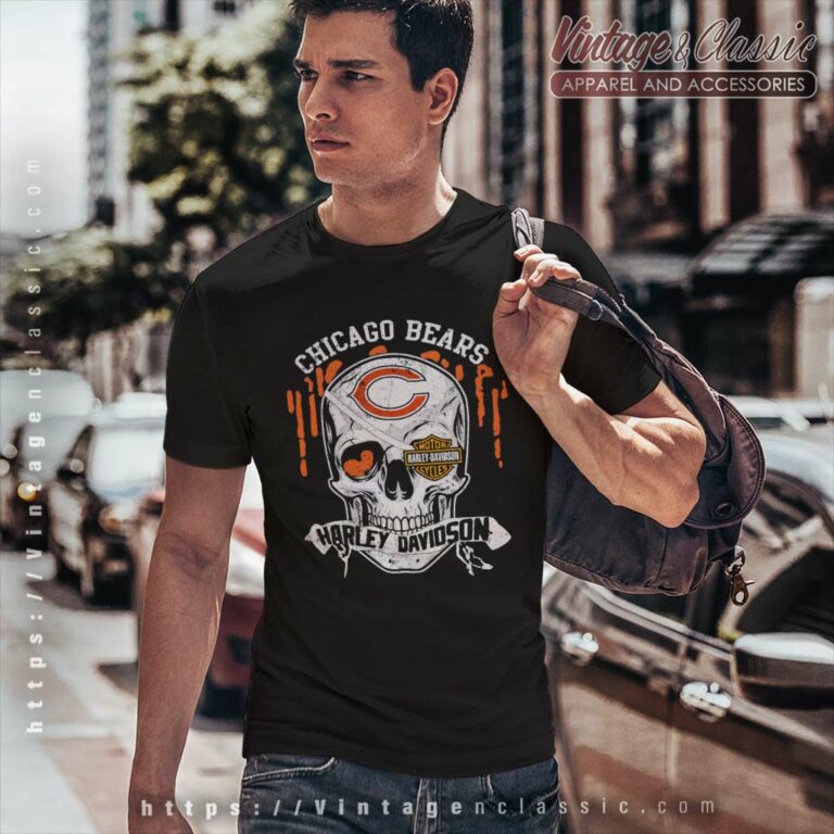 Chicago Bears Harley Daivsion Skull T Shirt Chicago Bears Harley Daivsion Skull T Shirt