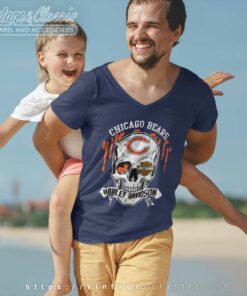 Chicago Bears Harley Daivsion Skull Shirt 4 Chicago Bears Harley Daivsion Skull V Neck TShirt