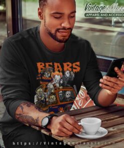 Chicago Bears Horror Movies Characters Halloween Shirt