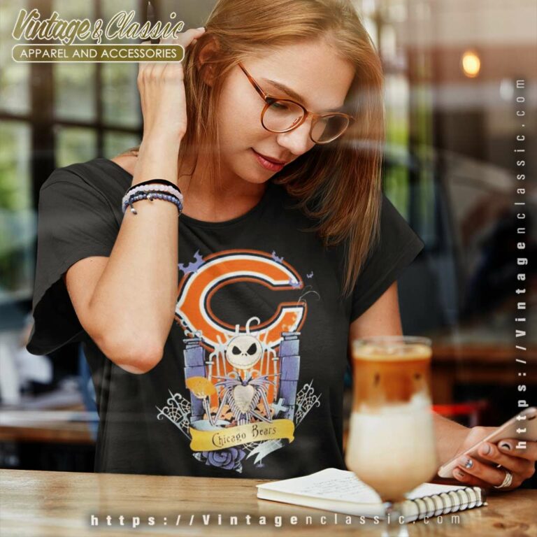 Chicago Bears Jack Skellington This Is The Nightmare Halloween Women TShirt Chicago Bears Jack Skellington This Is The Nightmare Halloween Women TShirt