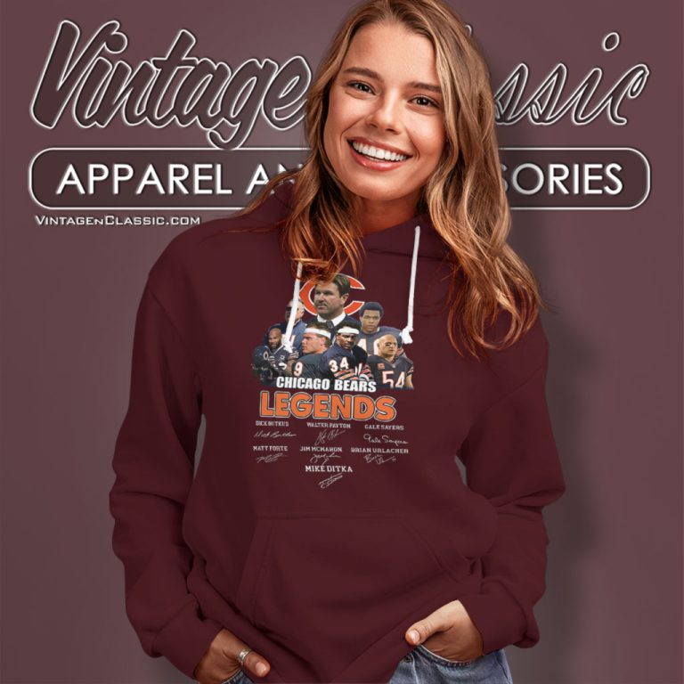 Chicago Bears Legends Dick Butkus Walter Payton Signatures Hoodie Chicago Bears Legends Dick Butkus Walter Payton Signatures Hoodie