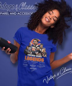 Chicago Bears Legends Dick Butkus Walter Payton Signatures Women T Shirt