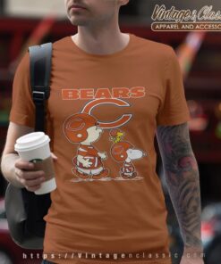 Chicago Bears Lets Play Football Together Snoopy Shirt T shirt