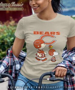 Chicago Bears Lets Play Football Together Snoopy Shirt Women T shirt