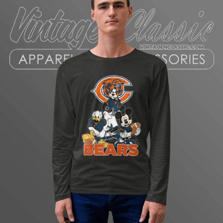 Chicago Bears Mickey Mouse Donald Duck Goofy Long Sleeve Tee Chicago Bears Mickey Mouse Donald Duck Goofy Long Sleeve Tee