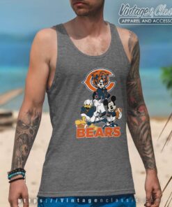 Chicago Bears Mickey Mouse Donald Duck Goofy Tank Top Racerback