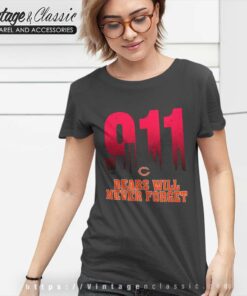Chicago Bears Nfl 911 Will Never Forget Women TShirt