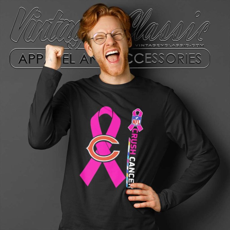 Chicago Bears Nfl Crush Cancer 2023 Long Sleeve Tee Chicago Bears Nfl Crush Cancer 2023 Long Sleeve Tee
