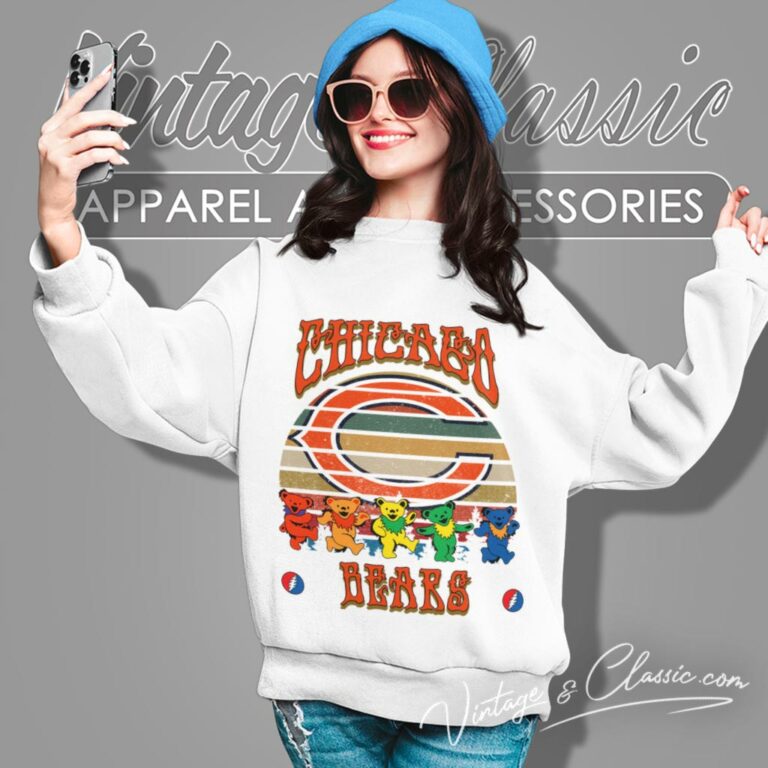 Chicago Bears Nfl Grateful Dancing Bears Retro Sweatshirt Chicago Bears Nfl Grateful Dancing Bears Retro Sweatshirt
