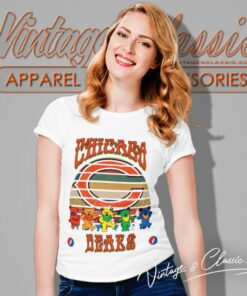 Chicago Bears Nfl Grateful Dancing Bears Retro Shirt 6 Chicago Bears Nfl Grateful Dancing Bears Retro Women T Shirt