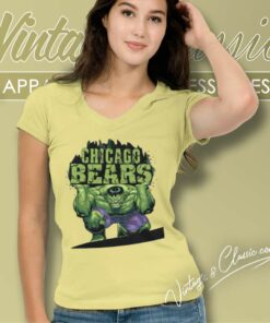 Chicago Bears Nfl Hulk Avengers V Neck TShirt