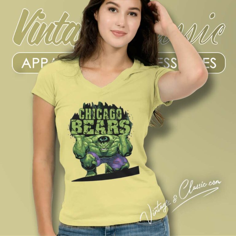 Chicago Bears Nfl Hulk Avengers V Neck TShirt Chicago Bears Nfl Hulk Avengers V Neck TShirt