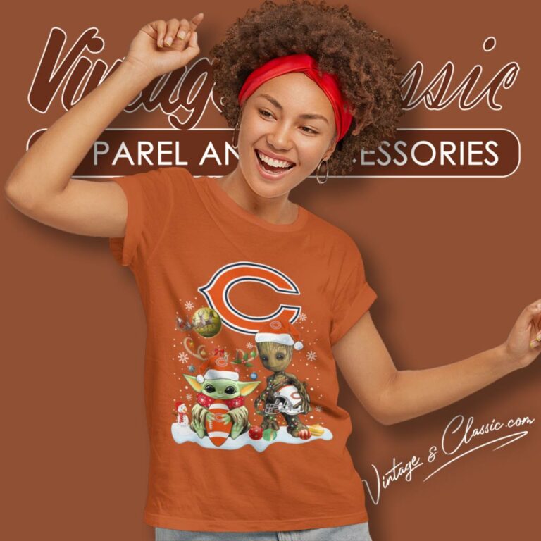 Chicago Bears Shirt Baby Yoda And Groot Santa Christmas Women T Shirt Chicago Bears Shirt Baby Yoda And Groot Santa Christmas Women T Shirt