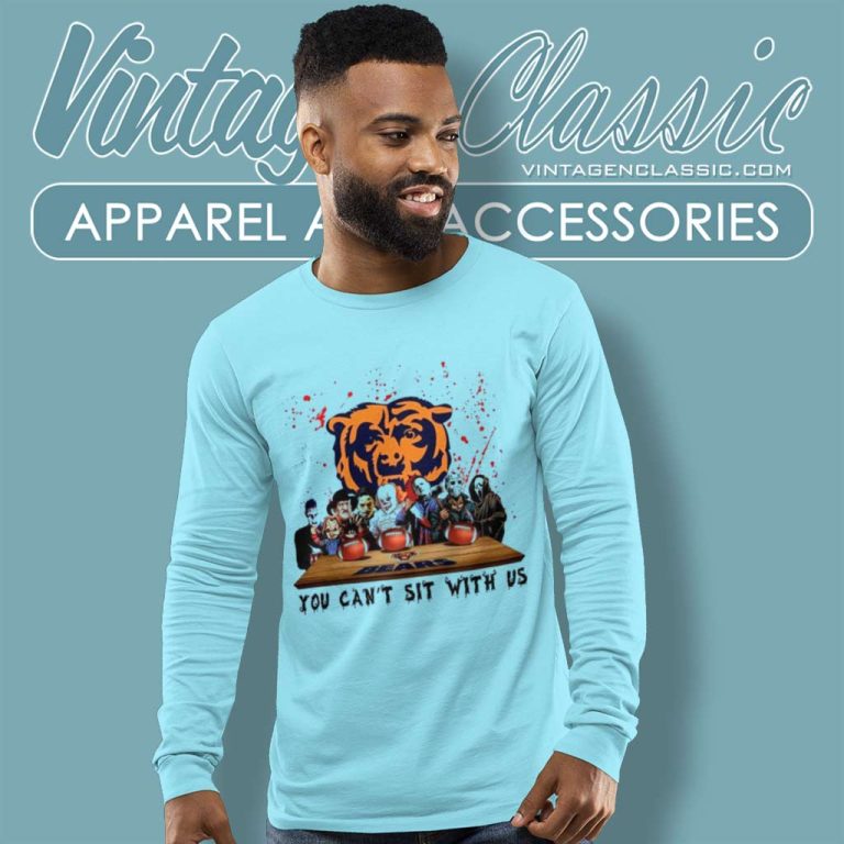 Chicago Bears Shirt Horror Movie Characters Team You Cant Sit With Us Halloween Long Sleeve Tee Chicago Bears Shirt Horror Movie Characters Team You Cant Sit With Us Halloween Long Sleeve Tee