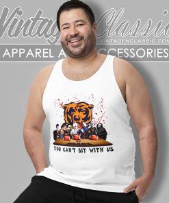 Chicago Bears Shirt Horror Movie Characters Team You Cant Sit With Us Halloween Tank Top Racerback