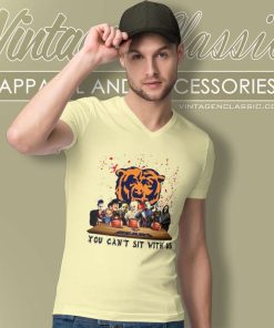 Chicago Bears Shirt Horror Movie Characters Team You Cant Sit With Us Halloween V Neck TShirt