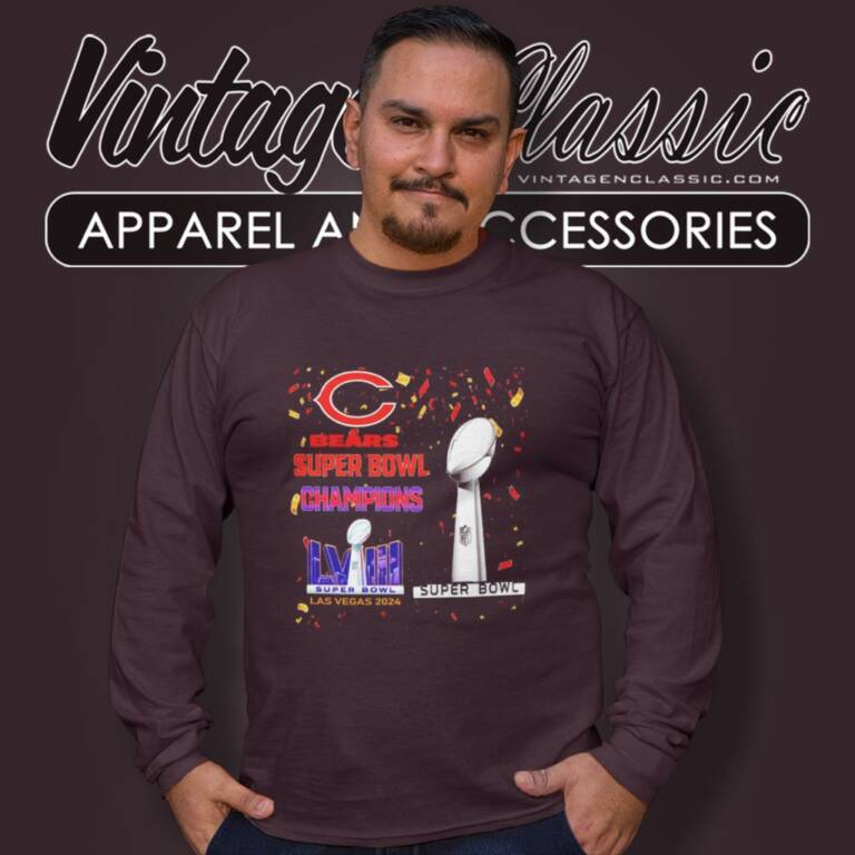 Chicago Bears Shirt Super Bowl Champions Lviii Las Vegas 2024 Long Sleeve Tee Chicago Bears Shirt Super Bowl Champions Lviii Las Vegas 2024 Long Sleeve Tee