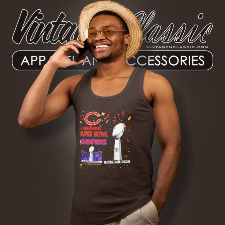 Chicago Bears Shirt Super Bowl Champions Lviii Las Vegas 2024 Tank Top Racerback Chicago Bears Shirt Super Bowl Champions Lviii Las Vegas 2024 Tank Top Racerback