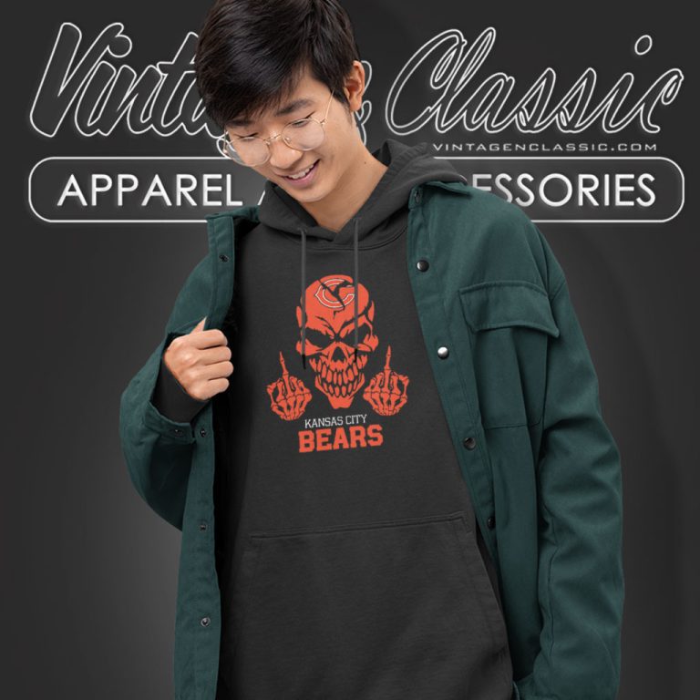 Chicago Bears Skull Middle Finger Hoodie Chicago Bears Skull Middle Finger Hoodie