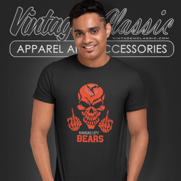 Chicago Bears Skull Middle Finger T Shirt Chicago Bears Skull Middle Finger T Shirt