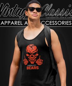 Chicago Bears Skull Middle Finger Tank Top Racerback