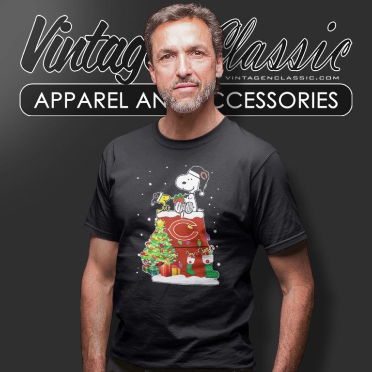 Chicago Bears Snoopy Woodstock Christmas T Shirt Chicago Bears Snoopy Woodstock Christmas T Shirt