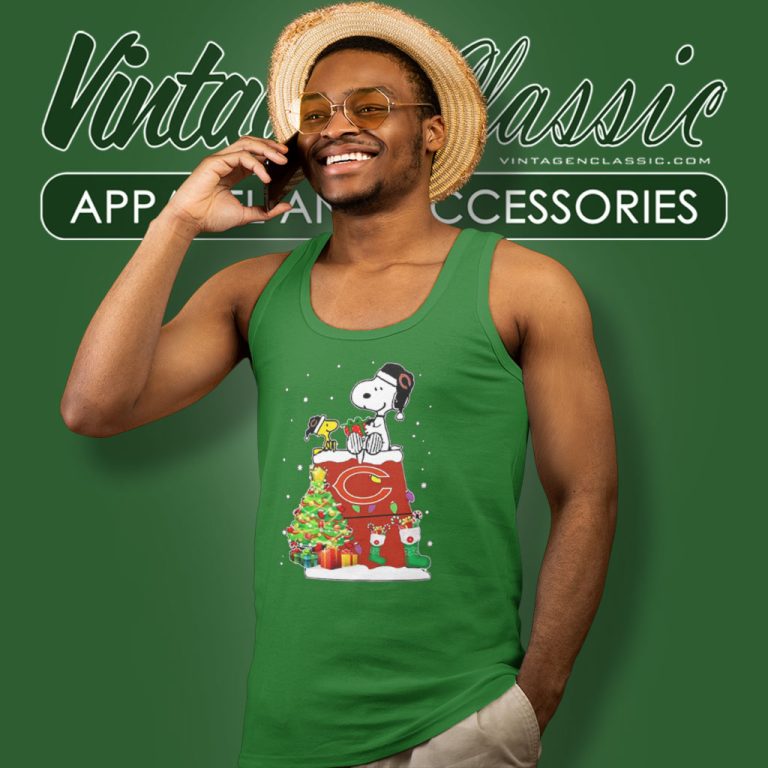 Chicago Bears Snoopy Woodstock Christmas Tank Top Racerback Chicago Bears Snoopy Woodstock Christmas Tank Top Racerback