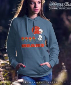 Chicago Bears Snoopy Woodstock Team Walking Hoodie