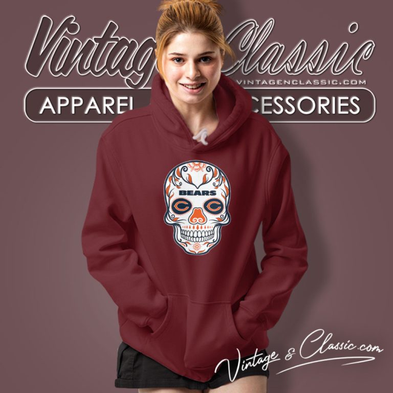 Chicago Bears Sugar Skull Hoodie Chicago Bears Sugar Skull Hoodie