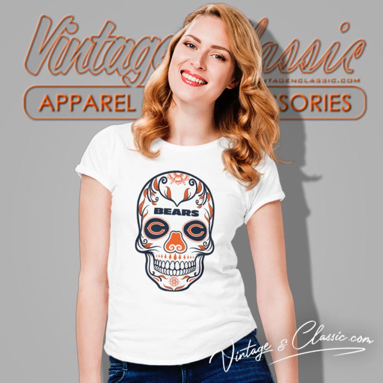 Chicago Bears Sugar Skull Women T Shirt Chicago Bears Sugar Skull Women T Shirt