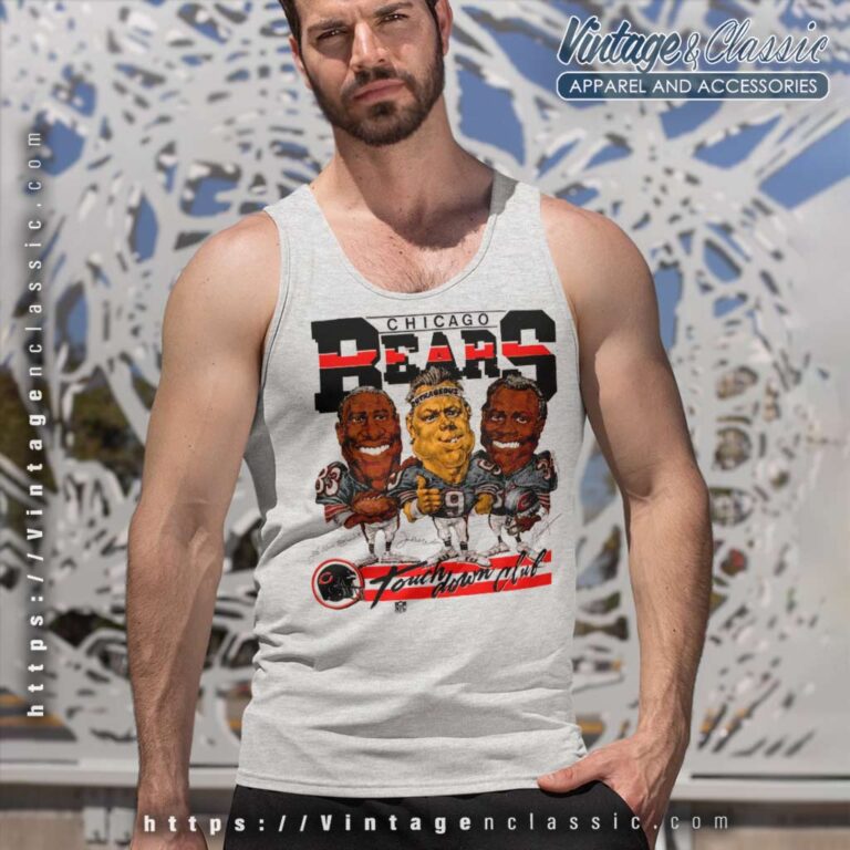 Chicago Bears Touchdown Club Caricature Tank Top Racerback Chicago Bears Touchdown Club Caricature Tank Top Racerback