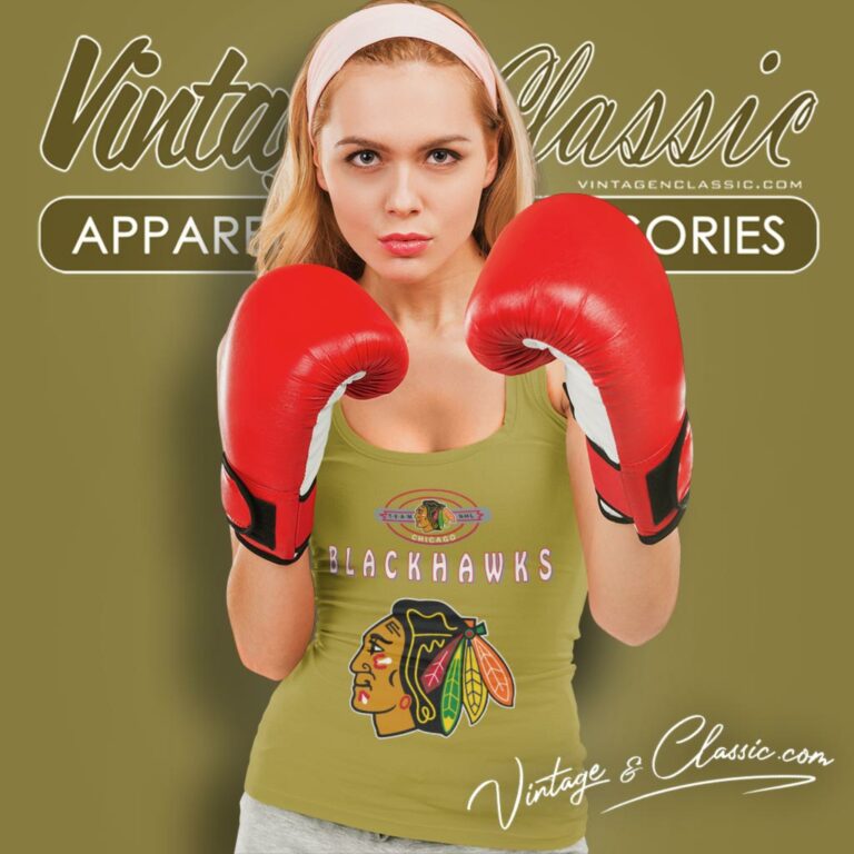 Chicago Blackhawks 1993 Nfl Big Logo Tank Top Racerback Chicago Blackhawks 1993 Nfl Big Logo Tank Top Racerback