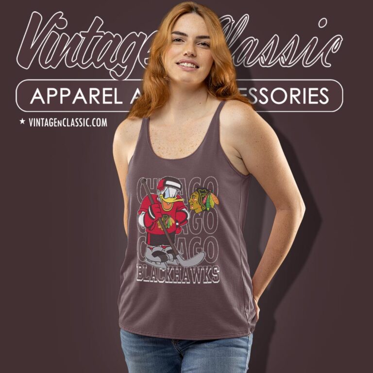 Chicago Blackhawks Donald Duck Hockey Shirt Tank Top Racerback Chicago Blackhawks Donald Duck Hockey Shirt Tank Top Racerback