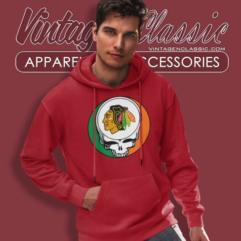 Chicago Blackhawks Grateful Dead Steal Your Face Hoodie Chicago Blackhawks Grateful Dead Steal Your Face Hoodie