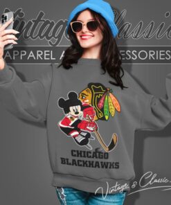 Chicago Blackhawks Mickey Mouse Disney Sweatshirt