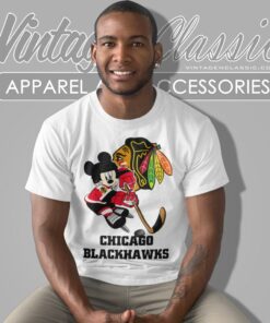 Chicago Blackhawks Mickey Mouse Disney T Shirt