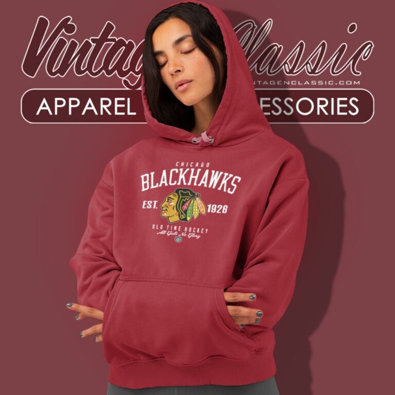 Chicago Blackhawks Old Time Hockey Arch Logo Hoodie Chicago Blackhawks Old Time Hockey Arch Logo Hoodie