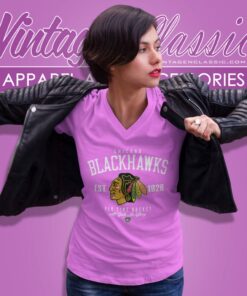 Chicago Blackhawks Old Time Hockey Arch Logo V Neck TShirt