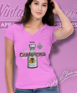 Chicago Blackhawks Shirt 2015 Stanley Cup Champs V Neck TShirt
